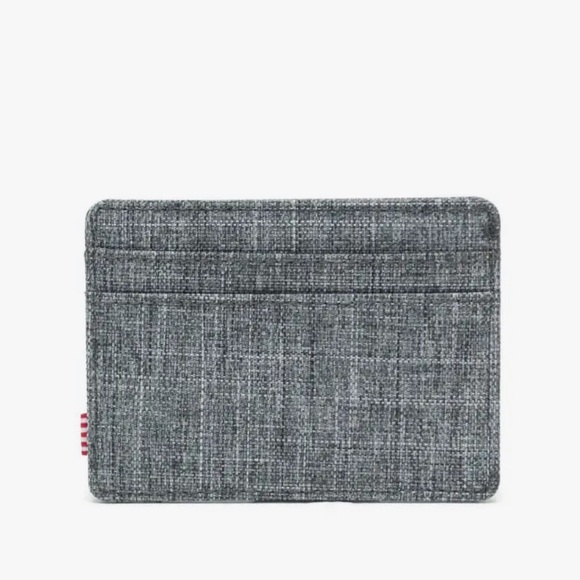 Herschel Charlie Card Holder in Raven Cross Hatch Unisex - Picture 2 of 10